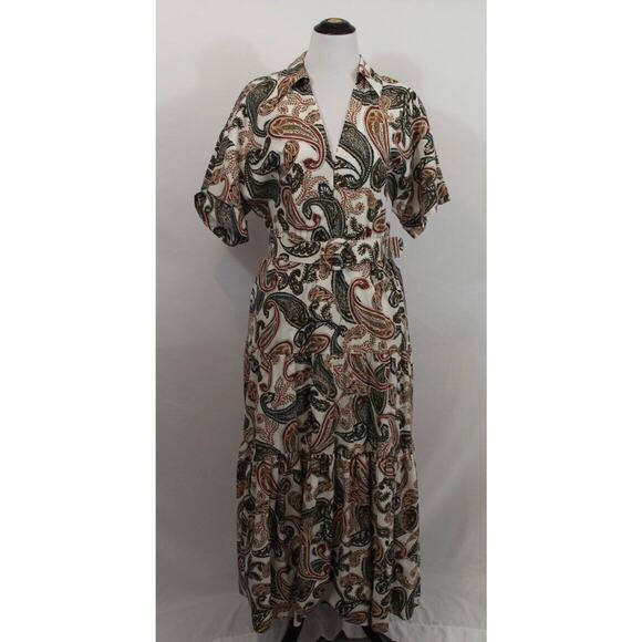 NICHOLAS Sz 14 Amina Shirt Dress Jaipur Paisley Pearl NWT - Picture 8 of 8